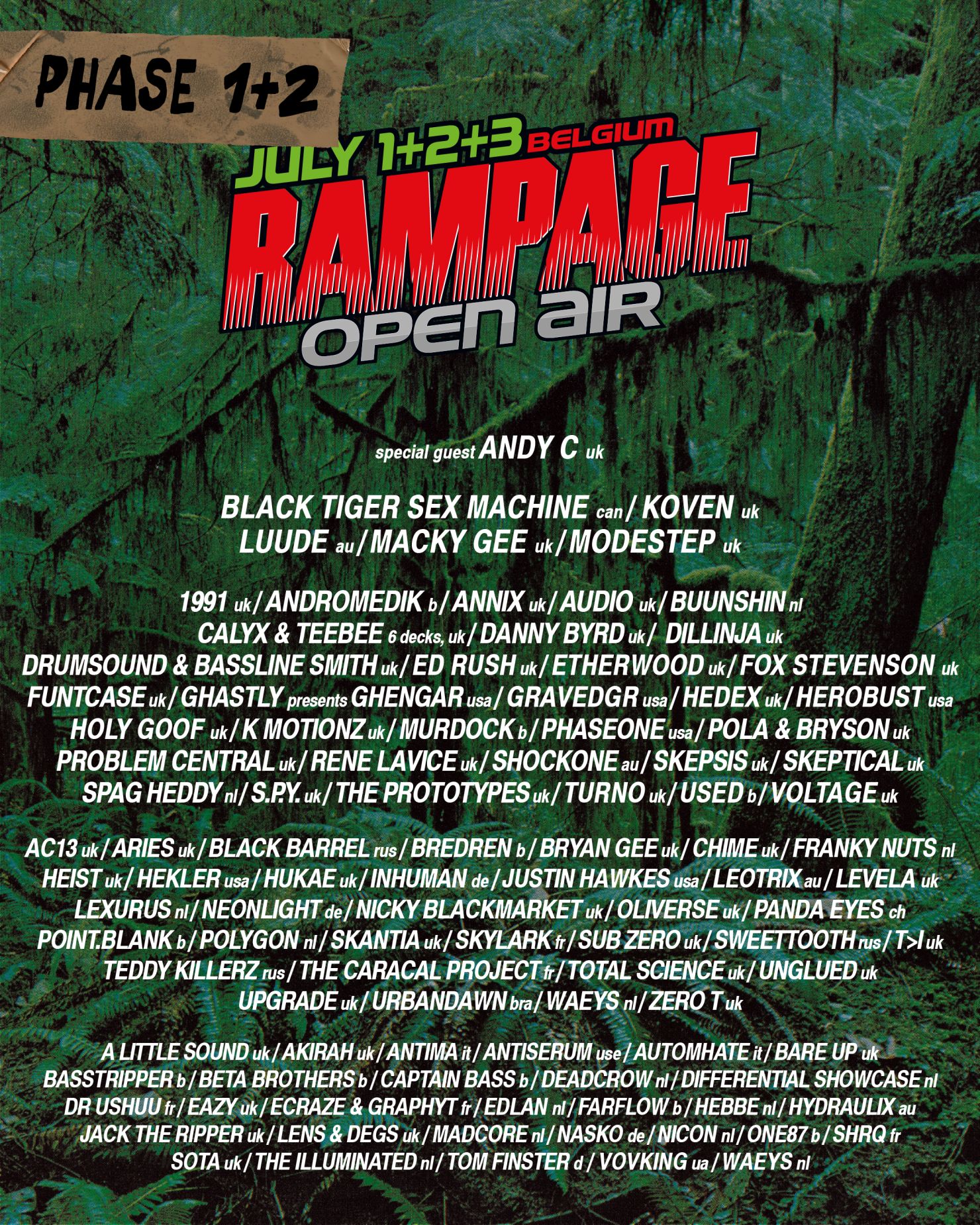 Phase 2 line up release for Rampage Open Air