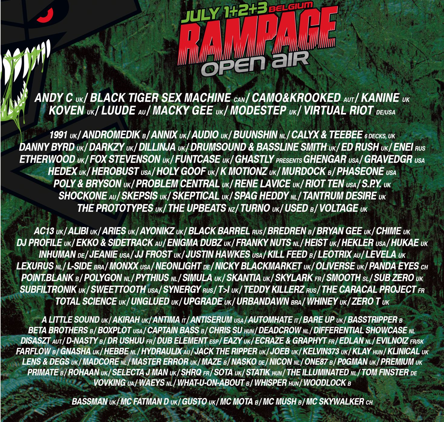 New Artists announced for Rampage Open Air!