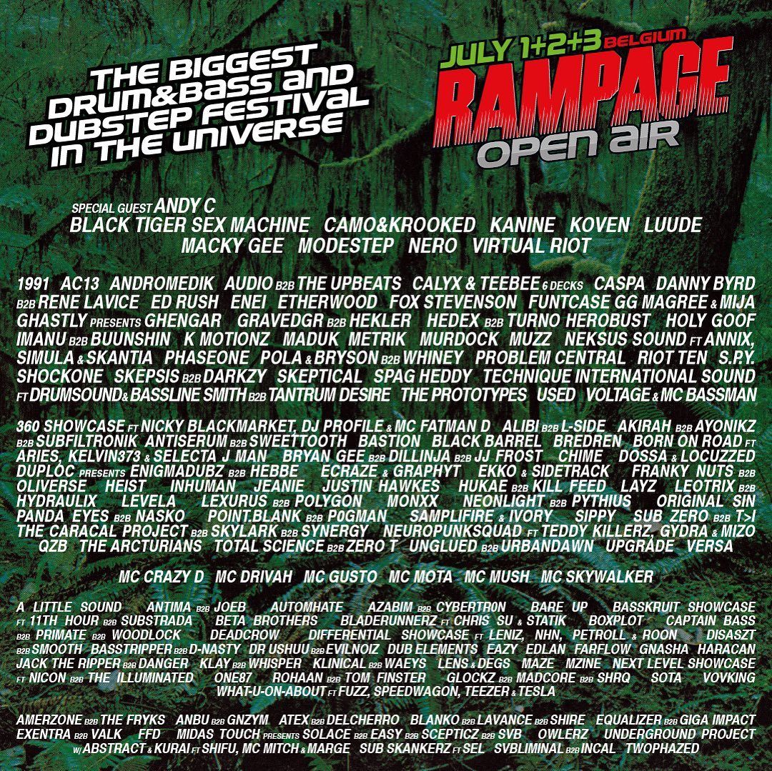 Rampage Open Air Full Line up