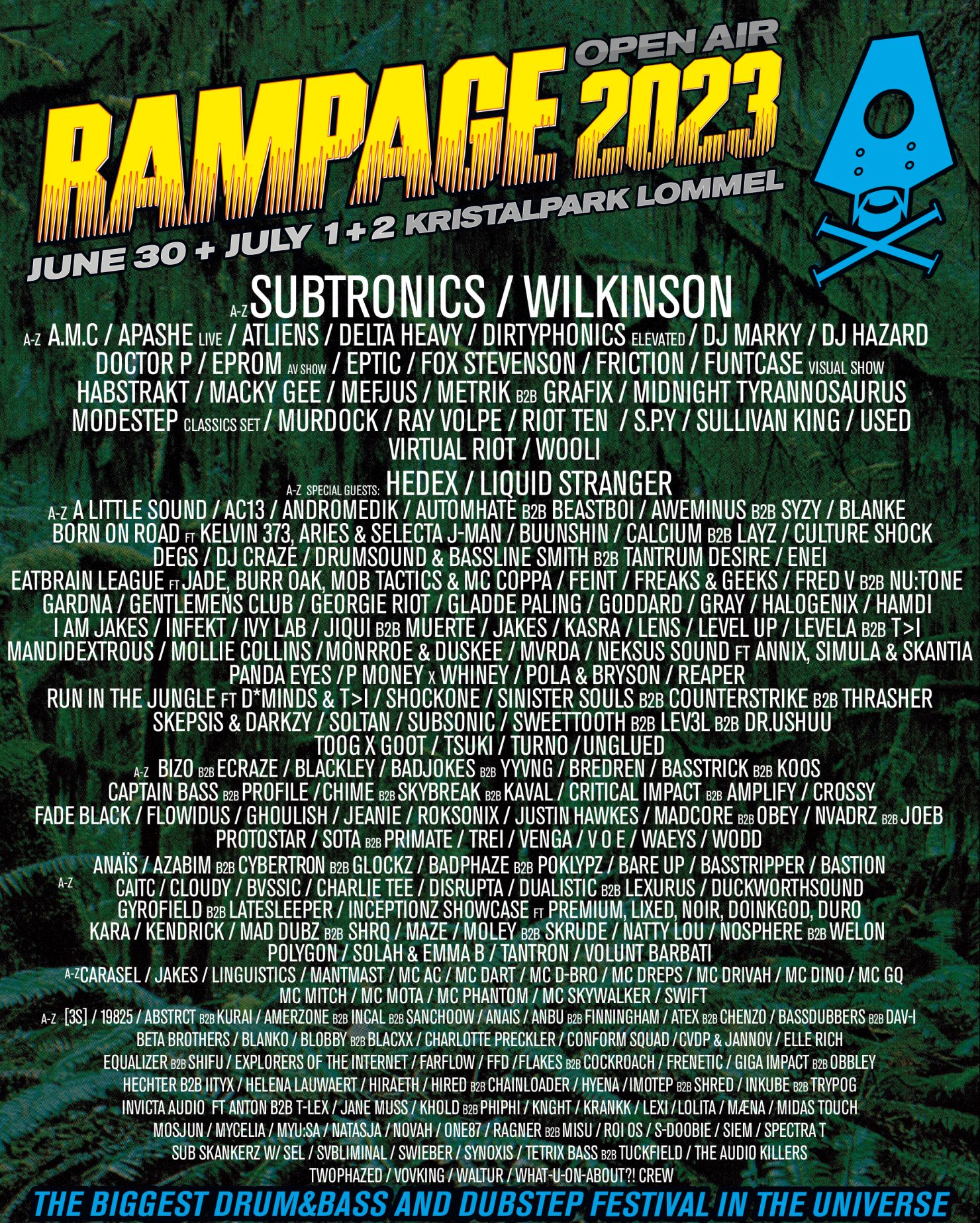 RAMPAGE OPEN AIR FULL LINE UP