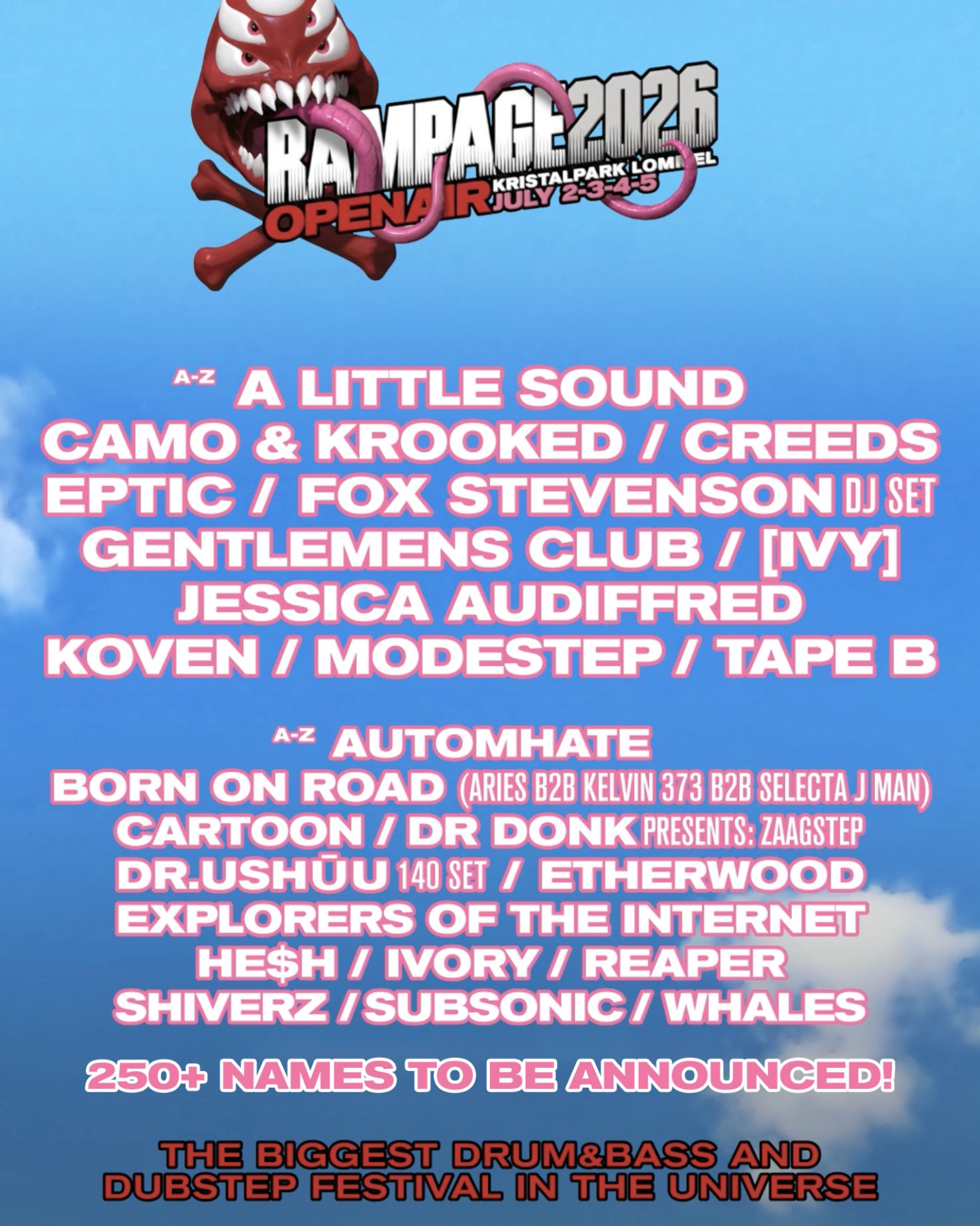 NEW NAMES FOR RAMPAGE OPEN AIR