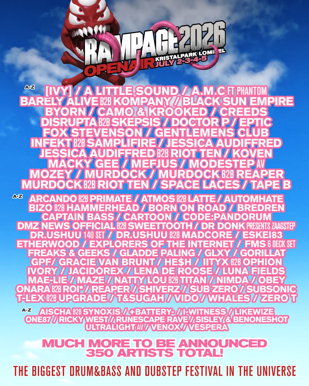 70+ NAMES FOR RAMPAGE OPEN AIR